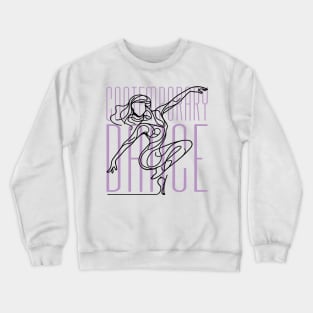 Black One line art Contemporary Female dancer Crewneck Sweatshirt